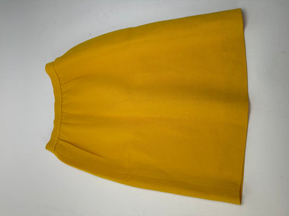 Vintage Yves Saint Laurent Marigold Yellow Wool Pencil Skirt