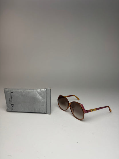 Vintage Dior Sunglasses Brown Gold