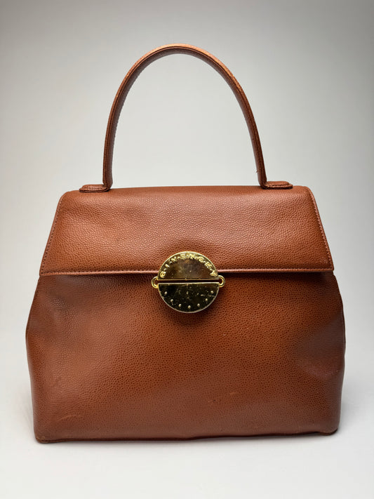 Vintage Givenchy Orange Brown Leather Bag