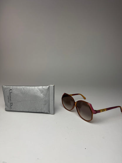 Vintage Dior Sunglasses Brown Gold