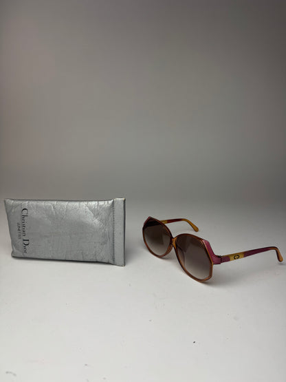 Vintage Dior Sunglasses Brown Gold