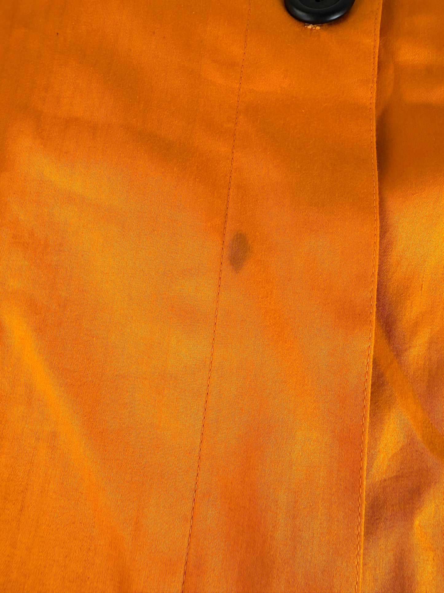 Vintage Dior Silk Coat Orange Black Button M