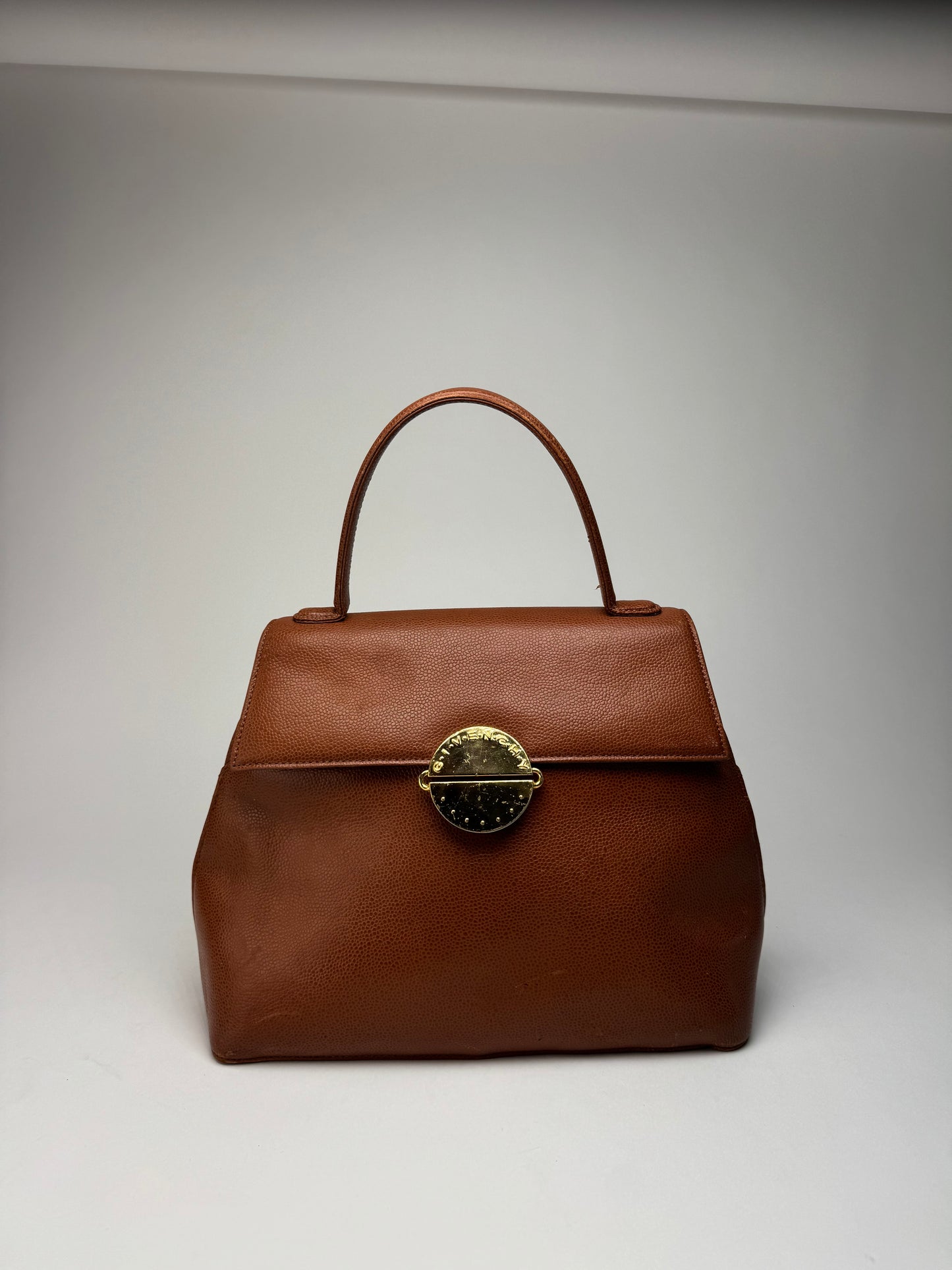 Vintage Givenchy Orange Brown Leather Bag