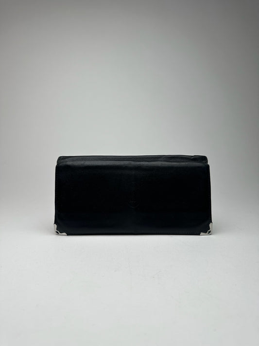 Porte-cartes vintage en cuir Cartier noir