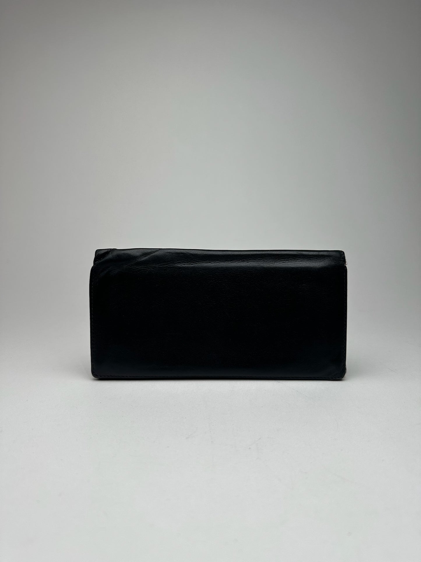 Porte-cartes vintage en cuir Cartier noir