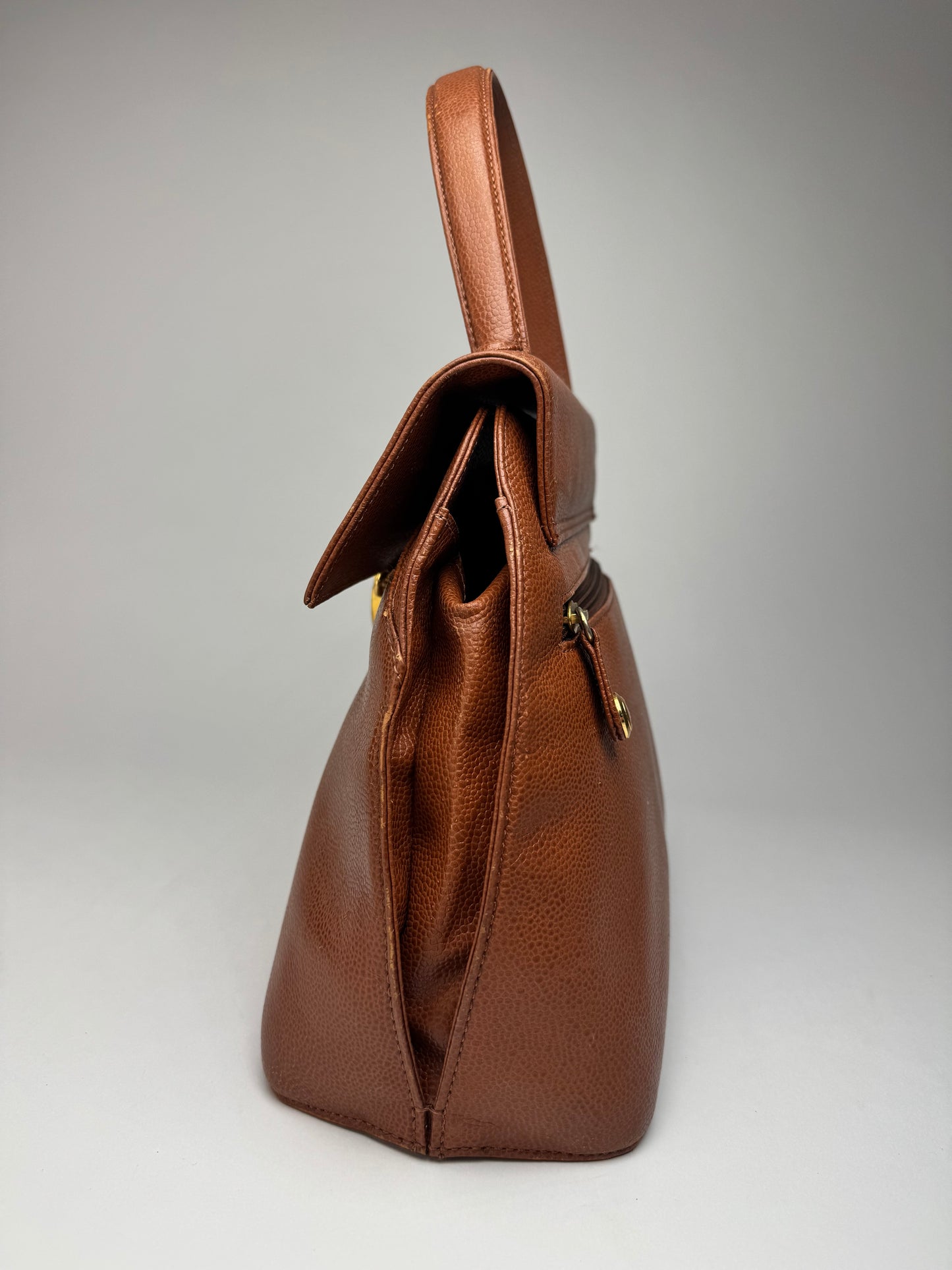 Vintage Givenchy Orange Brown Leather Bag