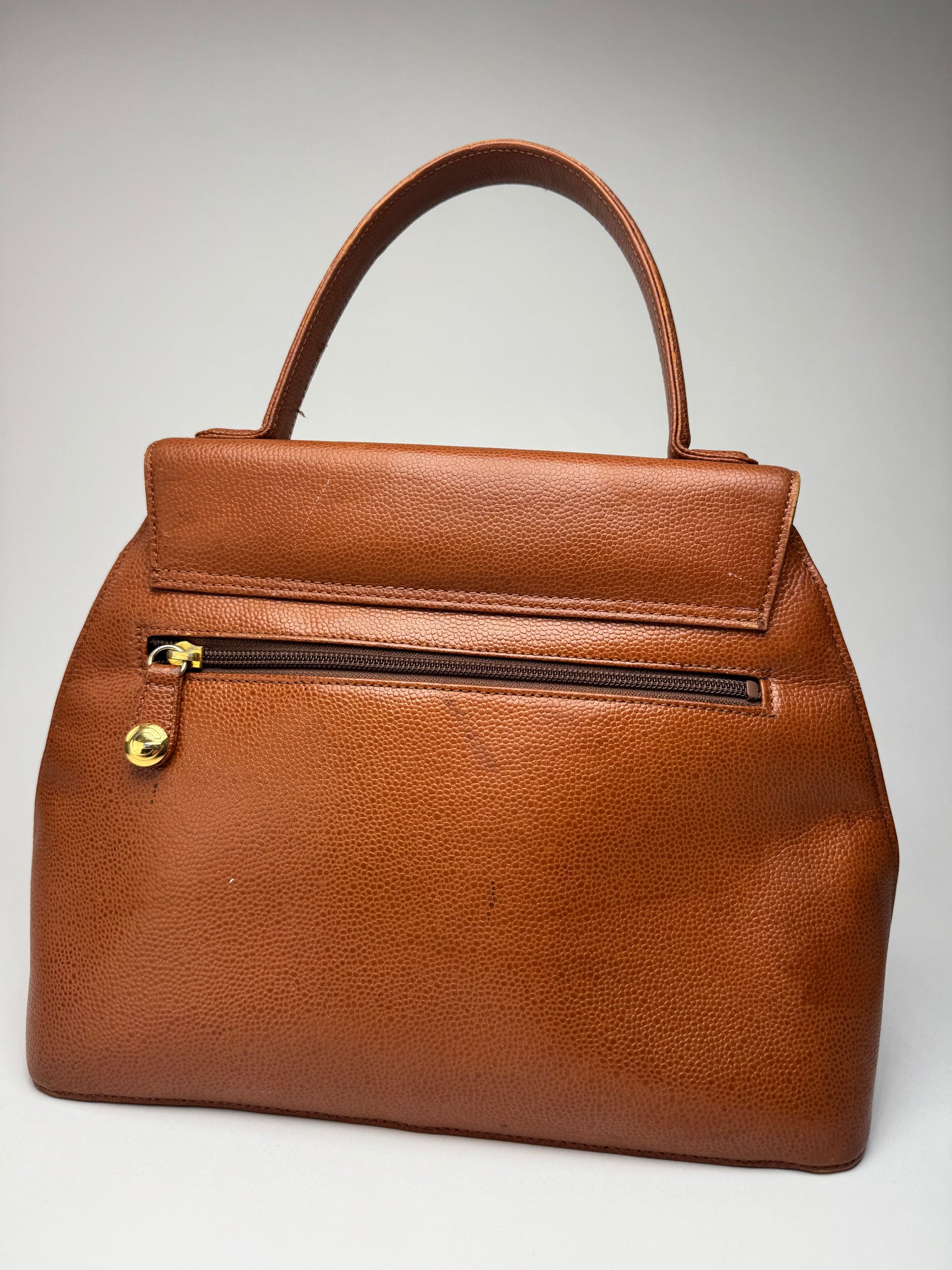 Vintage Givenchy Orange Brown Leather Bag