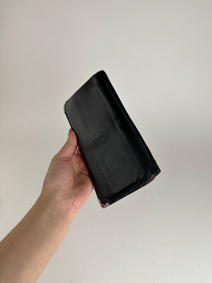 Porte-cartes vintage en cuir Cartier noir