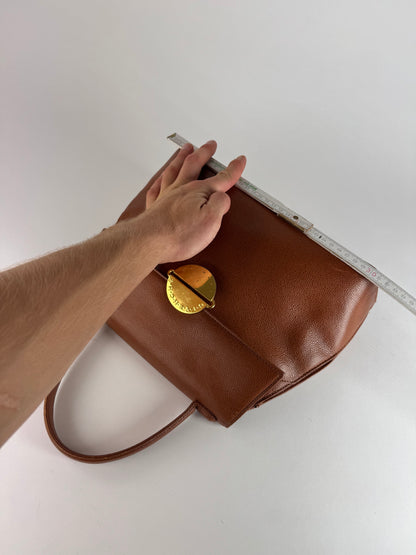 Vintage Givenchy Orange Brown Leather Bag