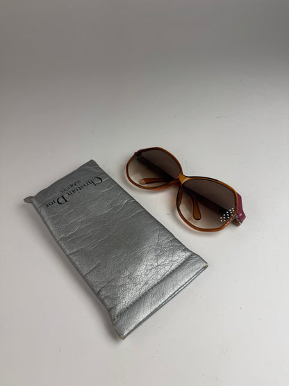 Vintage Dior Sunglasses Brown Gold