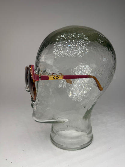 Vintage Dior Sunglasses Brown Gold