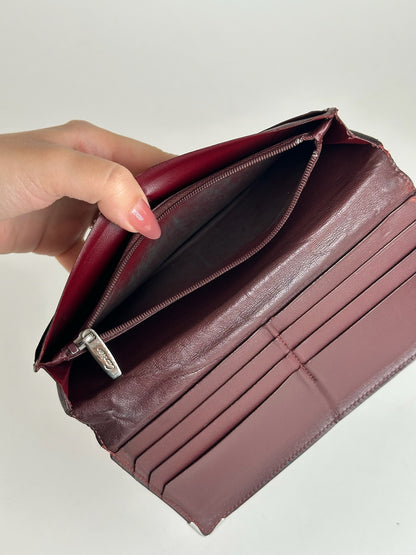 Porte-cartes vintage en cuir Cartier noir