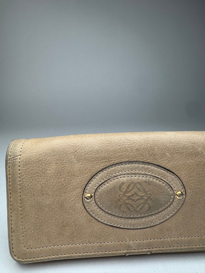 Vintage Loewe Madrid Anagram Leather wallet beige