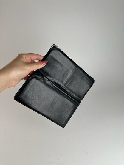 Porte-cartes vintage en cuir Cartier noir