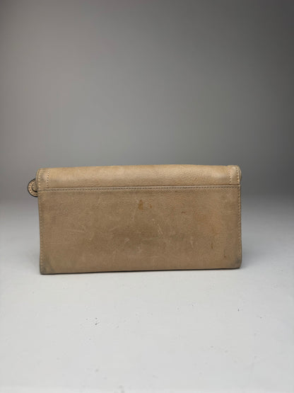 Vintage Loewe Madrid Anagram Leather wallet beige