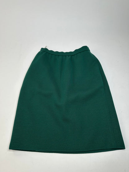 Vintage Yves Saint Laurent Forest Green Wool Pencil Skirt