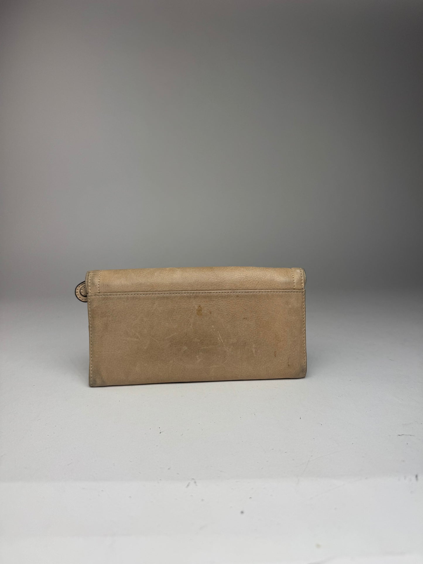 Vintage Loewe Madrid Anagram Leather wallet beige
