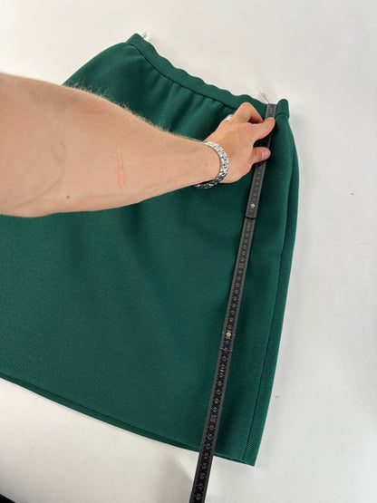 Vintage Yves Saint Laurent Forest Green Wool Pencil Skirt
