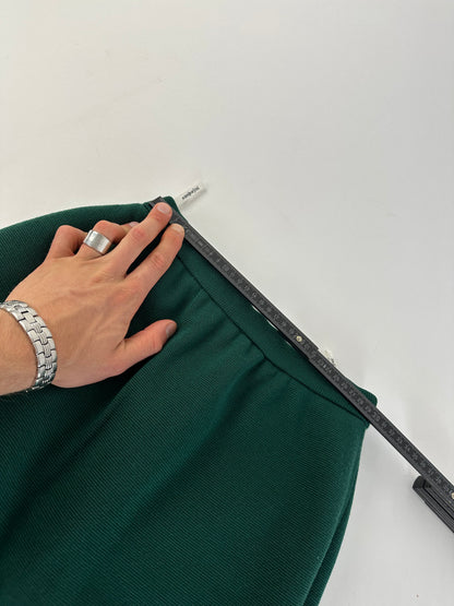 Vintage Yves Saint Laurent Forest Green Wool Pencil Skirt