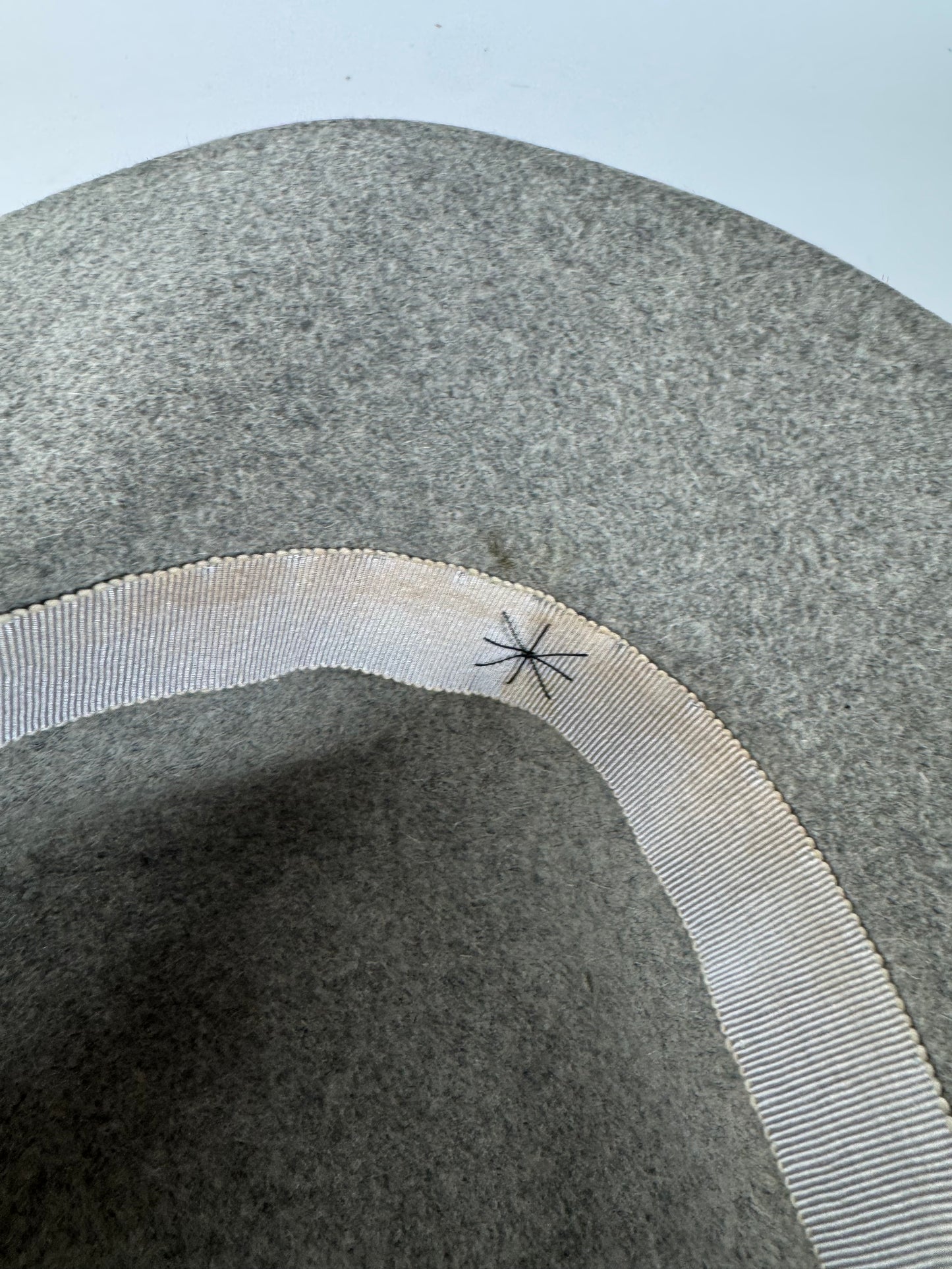 Vintage Jil Sander Wool Feather Hat Grey