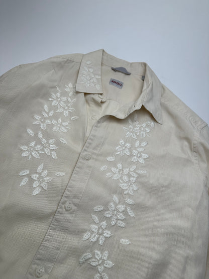 Vintage Kenzo Floral Blouse White M