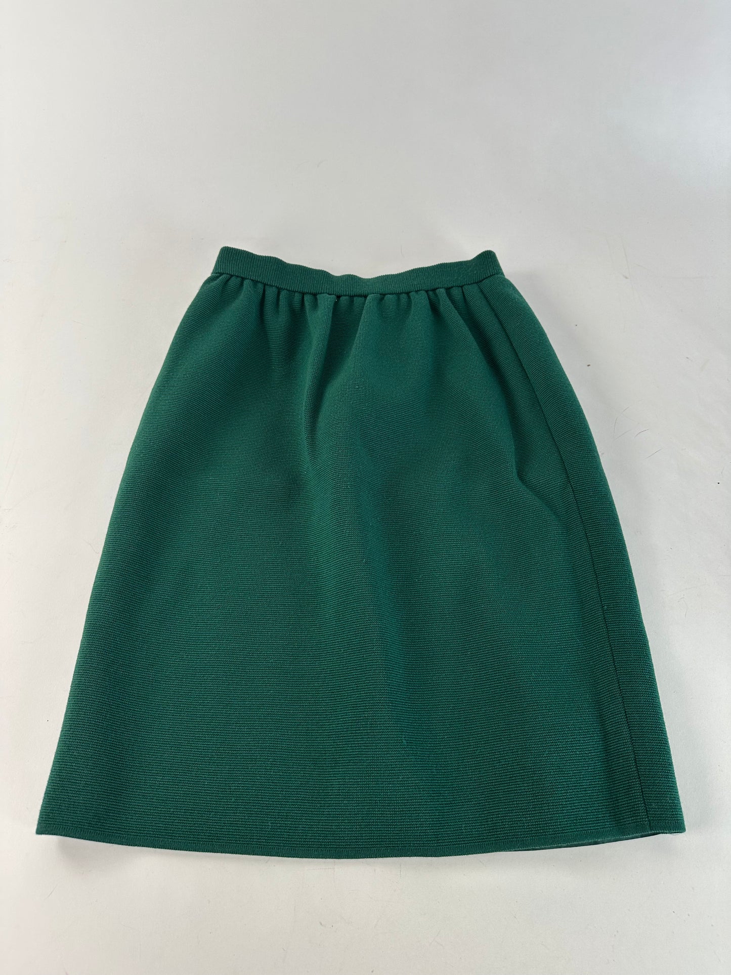 Vintage Yves Saint Laurent Forest Green Wool Pencil Skirt