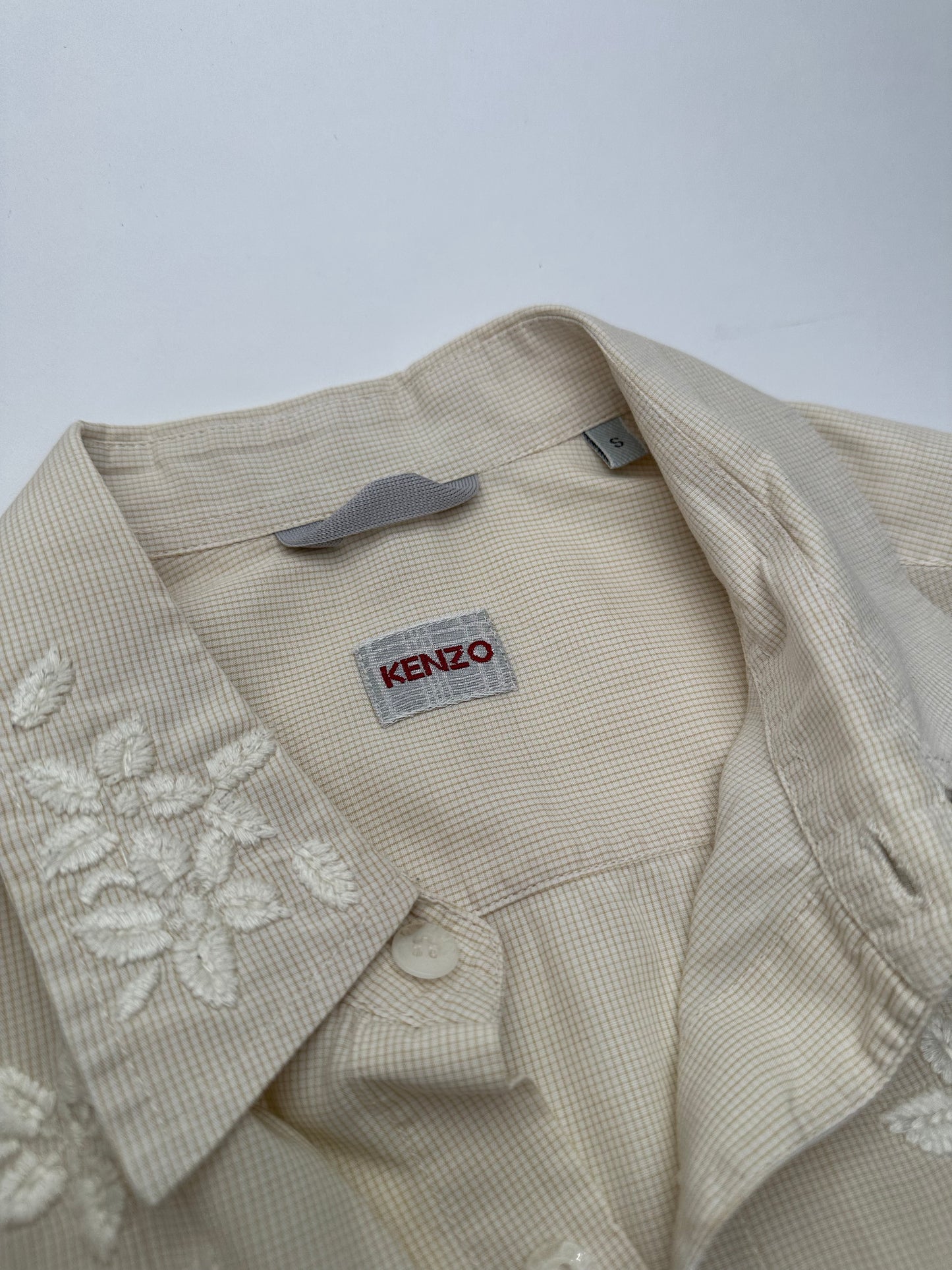 Vintage Kenzo Floral Blouse White M