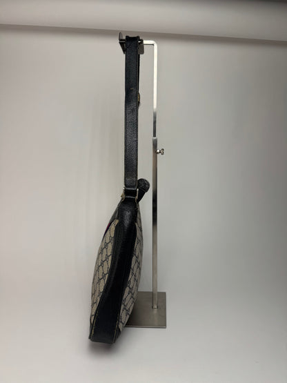 Vintage Gucci 2Way Ophidia Leather Bag grey Navy