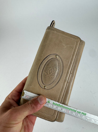 Vintage Loewe Madrid Anagram Leather wallet beige