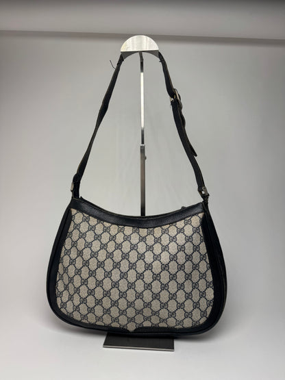 Vintage Gucci 2Way Ophidia Leather Bag grey Navy