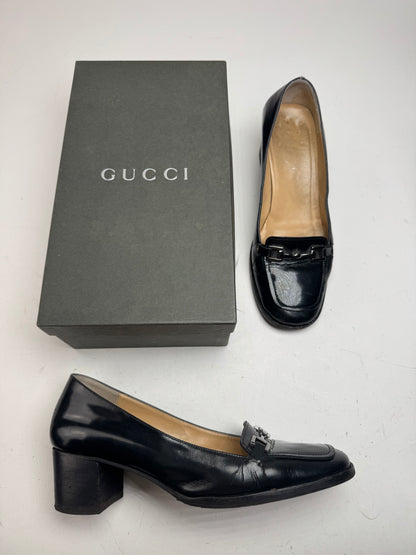 Vintage Gucci Patent Leather Pumps Black