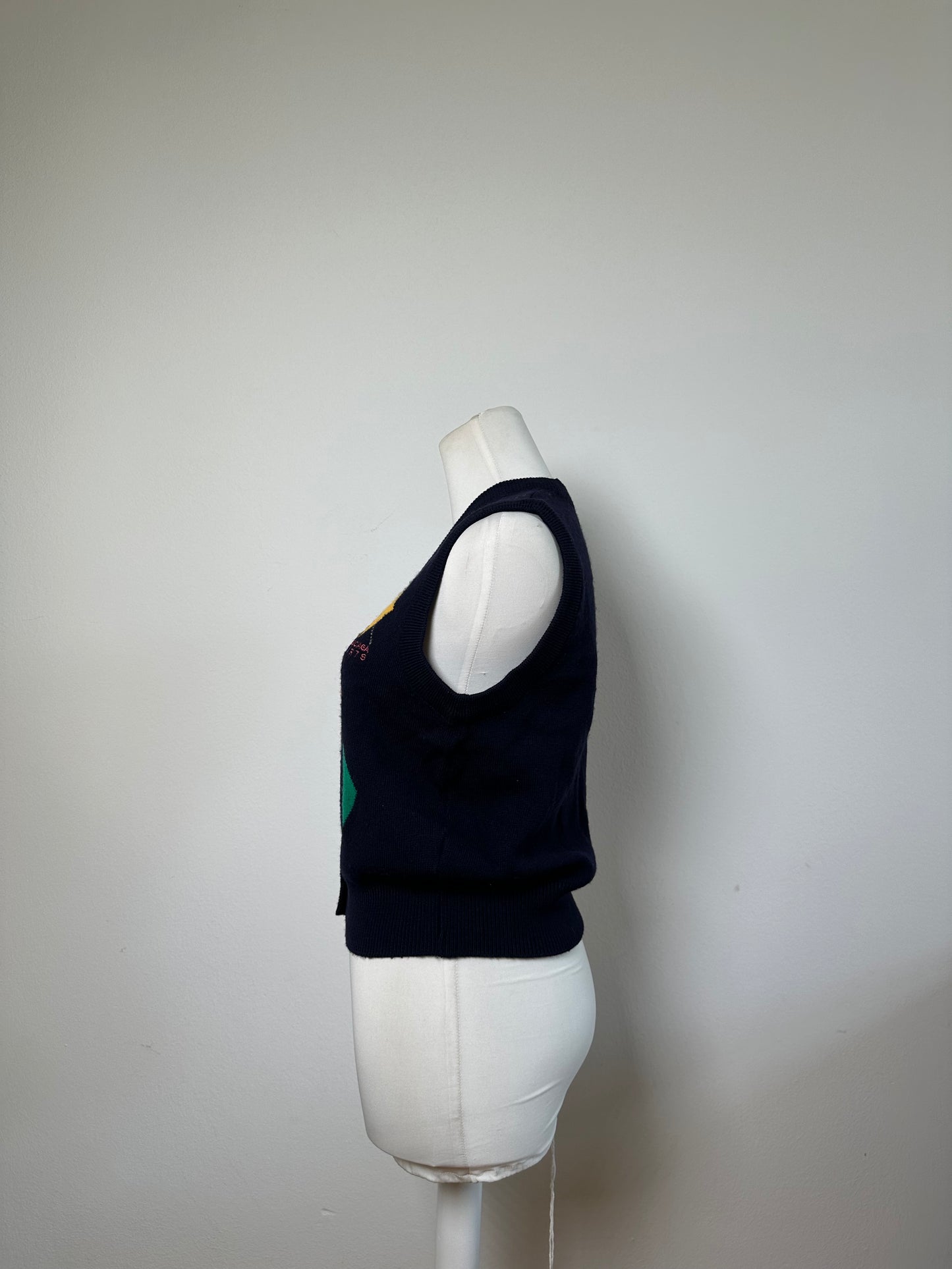 Vintage Balenciaga Sports Wool Sweater Vest Navy M