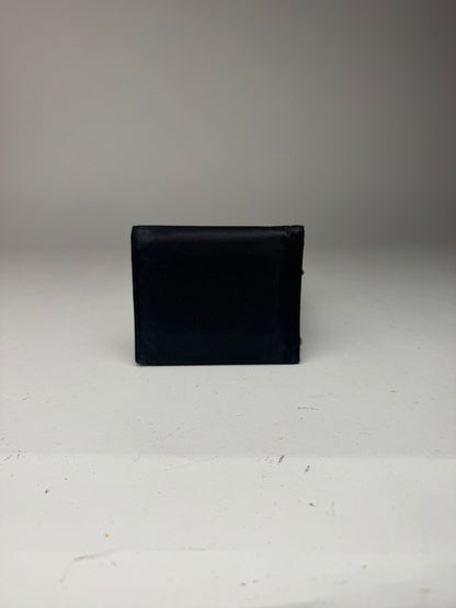 Vintage Prada Triangle Polyester leather wallet black