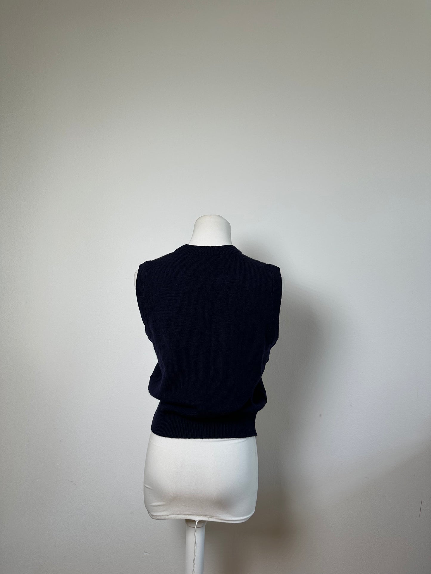 Vintage Balenciaga Sports Wool Sweater Vest Navy M