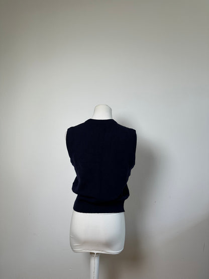 Vintage Balenciaga Sports Wool Sweater Vest Navy M