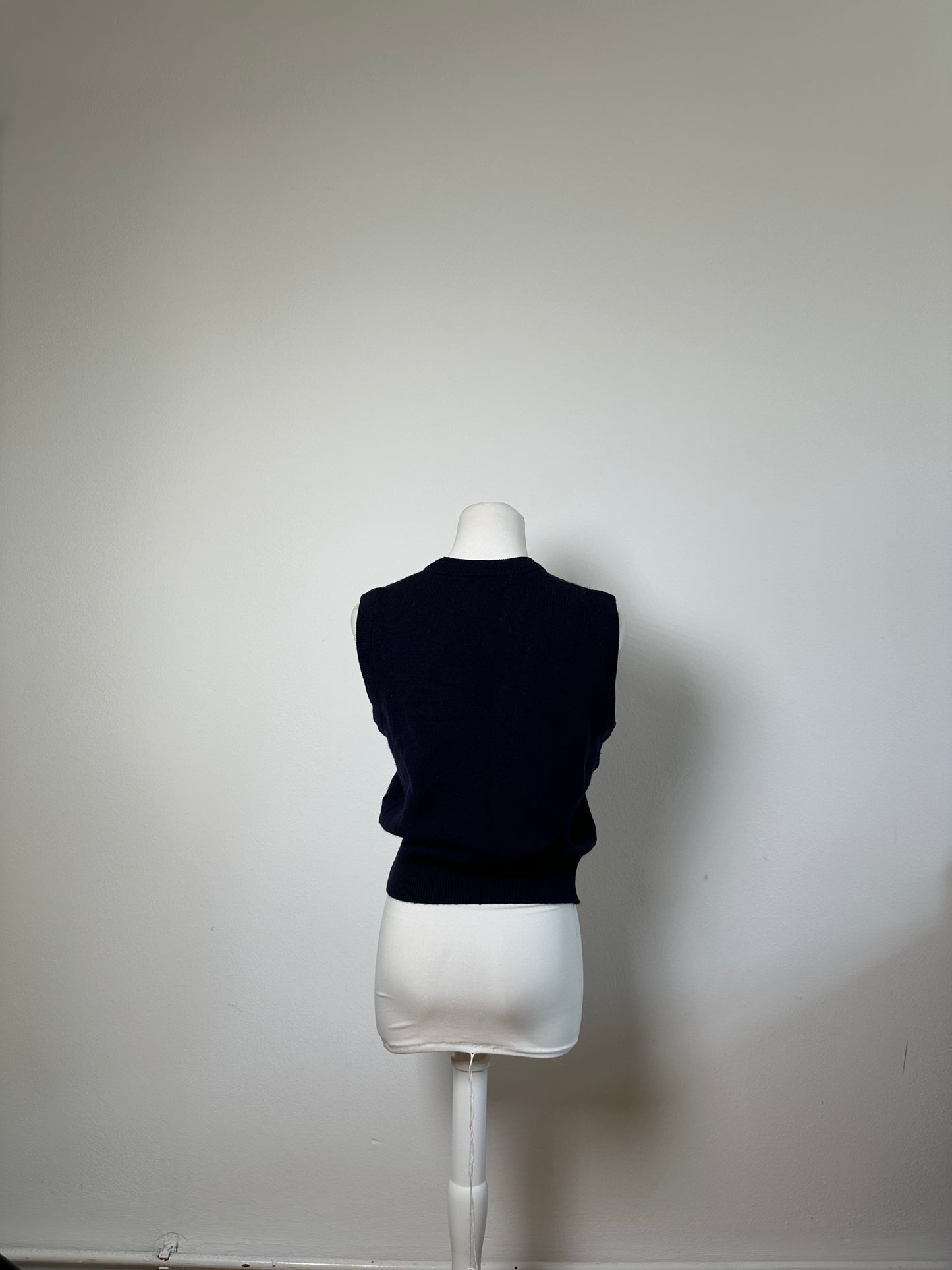 Vintage Balenciaga Sports Wool Sweater Vest Navy M