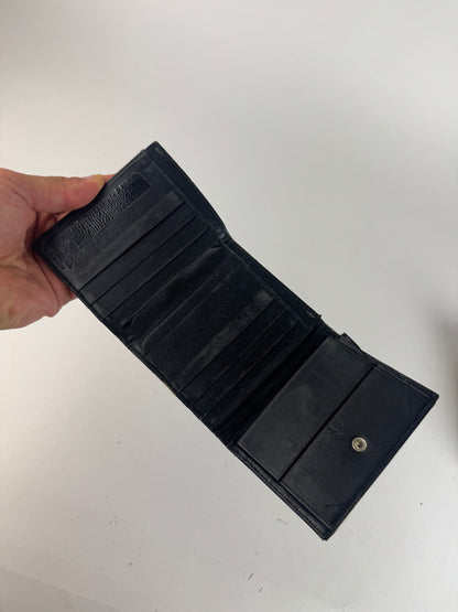 Vintage Prada Triangle Polyester leather wallet black