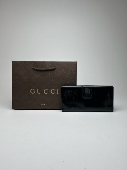 Vintage Gucci Patent Leather Wallet black