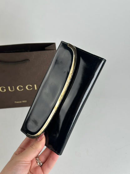 Vintage Gucci Patent Leather Wallet black