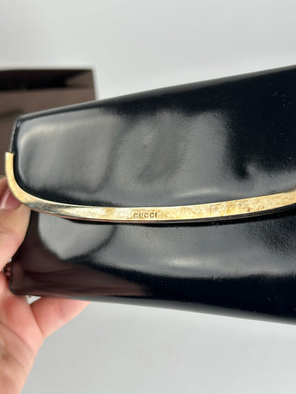 Vintage Gucci Patent Leather Wallet black