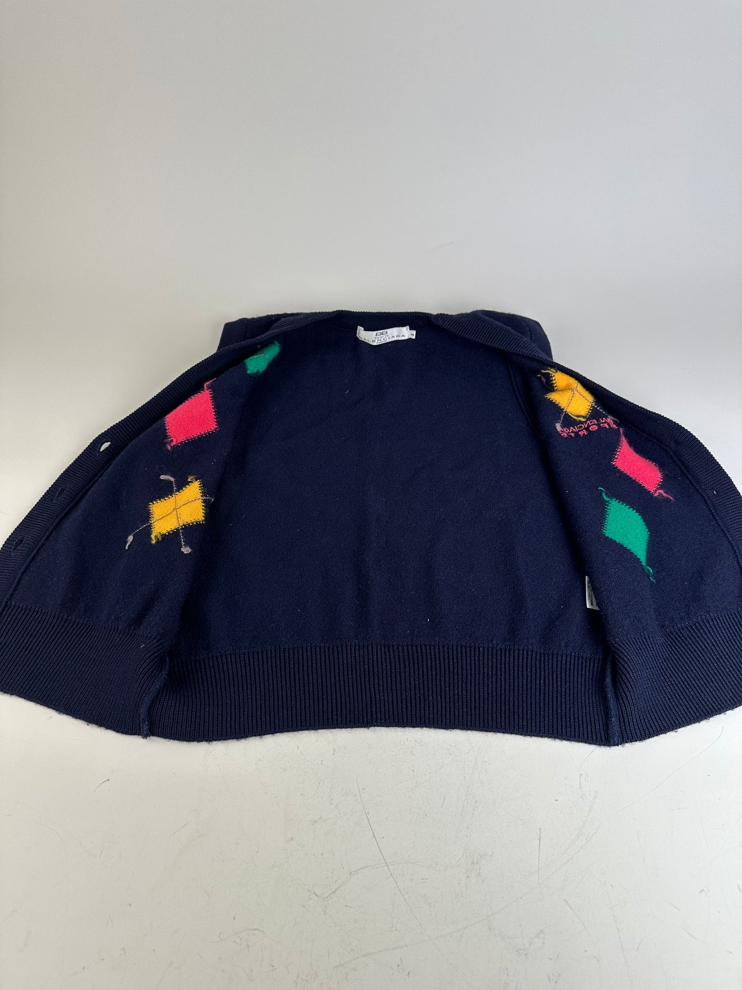 Vintage Balenciaga Sports Wool Sweater Vest Navy M