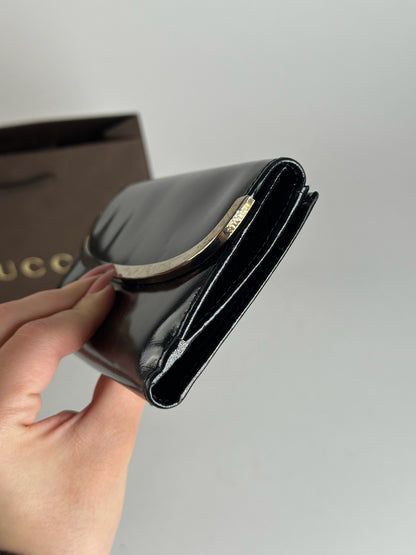 Vintage Gucci Patent Leather Wallet black