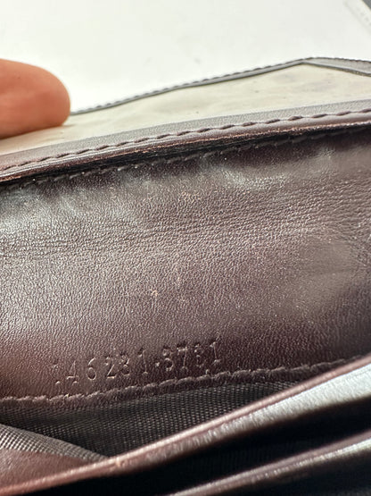 Vintage Gucci Monogram Leather Card Holder Brown
