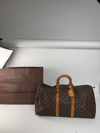 Vintage Louis Vuitton monogram duffel bag brown