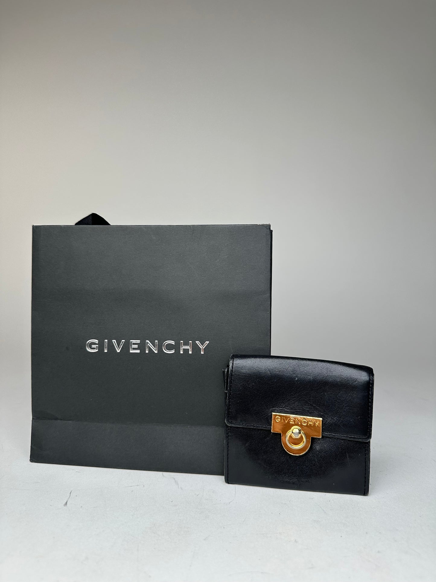 Vintage Givenchy Leather Card Holder / Purse Black