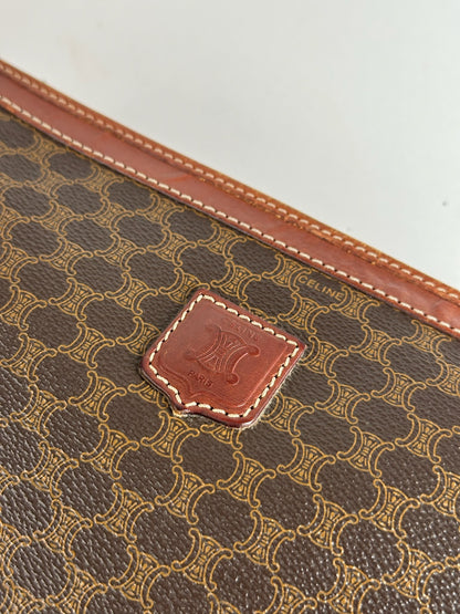 Vintage Celine Paris leather clutch brown