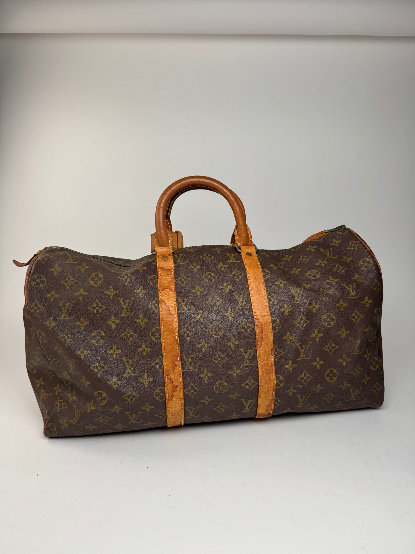 Vintage Louis Vuitton monogram duffel bag brown