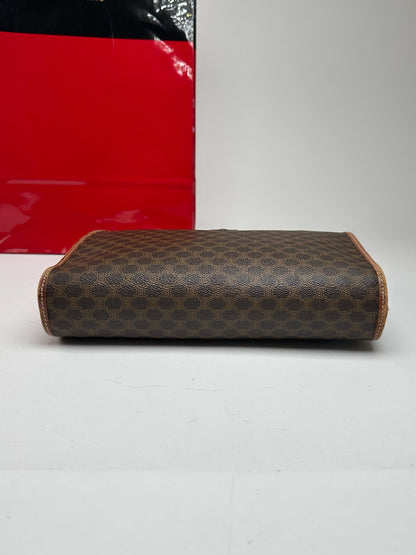 Vintage Celine Paris leather clutch brown