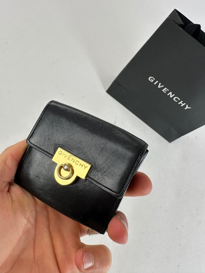Vintage Givenchy Leather Card Holder / Purse Black