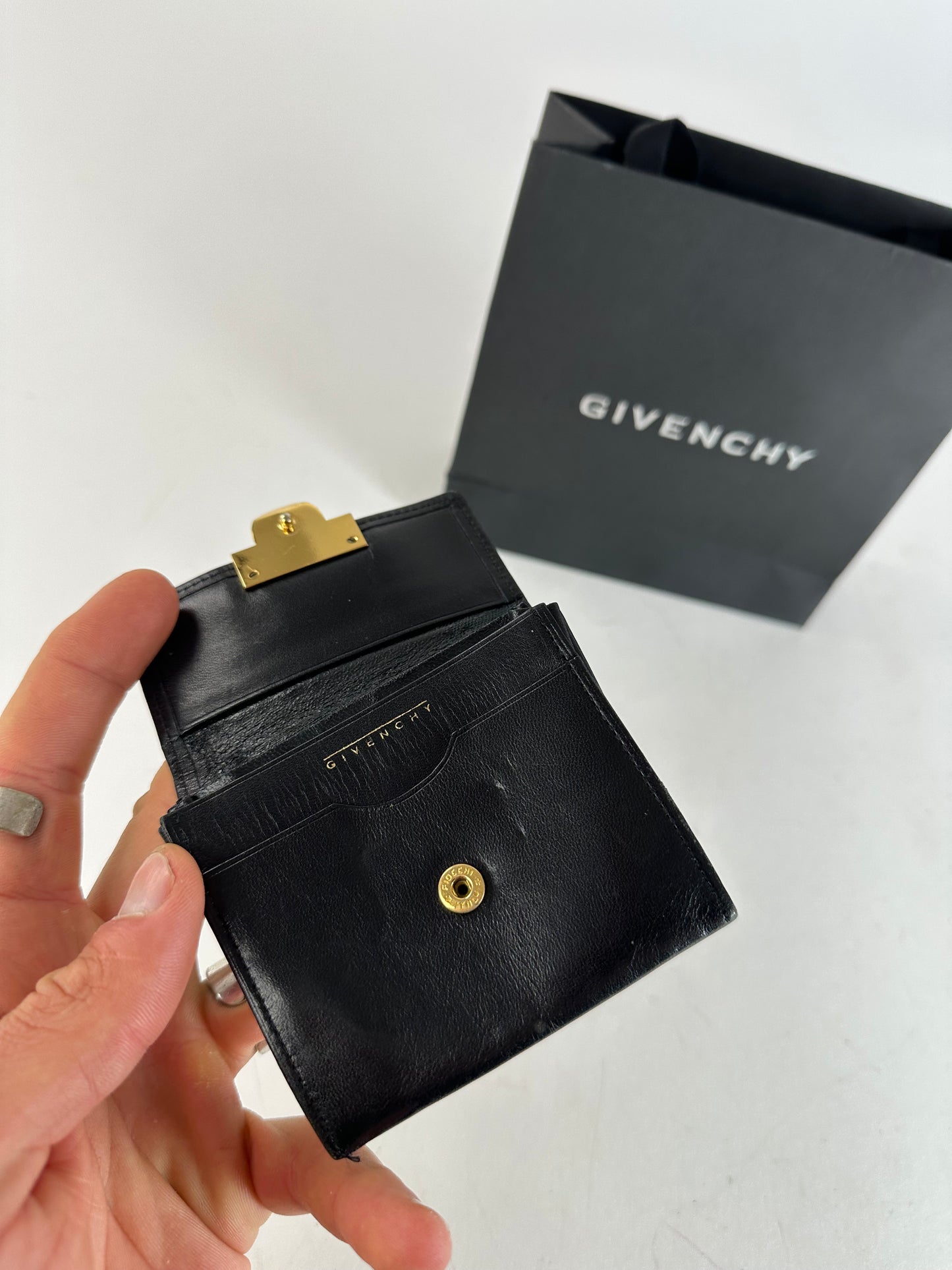 Vintage Givenchy Leather Card Holder / Purse Black